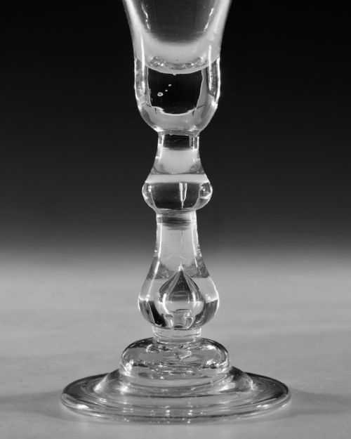 ANTIQUE GLASS BALUSTER WINE GLASS ENGLISH C172530 - ADDITIONAL PHOTO 4