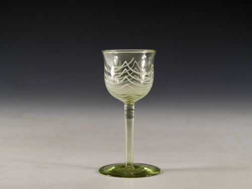 antique glass liqueur glass harry powell whitefriars 1901 - CATEGORY: ANTIQUE GLASS - DATED 1900