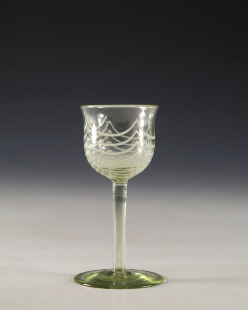 ANTIQUE GLASS LIQUEUR GLASS HARRY POWELL WHITEFRIARS 1901 - ADDITIONAL PHOTO 1