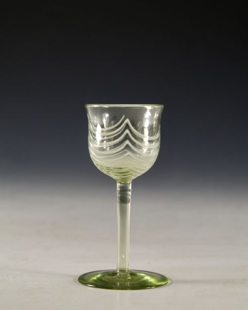 ANTIQUE GLASS LIQUEUR GLASS HARRY POWELL WHITEFRIARS 1901 - ADDITIONAL PHOTO 2