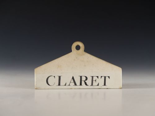bin label claret english mid 19th century - CATEGORY: ANTIQUE CERAMICS - DATED 19TH CENTURY