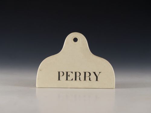 bin label perry english mid 19th century - CATEGORY: ANTIQUE CERAMICS - DATED 19TH CENTURY