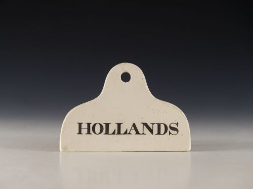 bin label hollands english mid 19th century - CATEGORY: ANTIQUE MISCELLANEOUS - DATED 19TH CENTURY