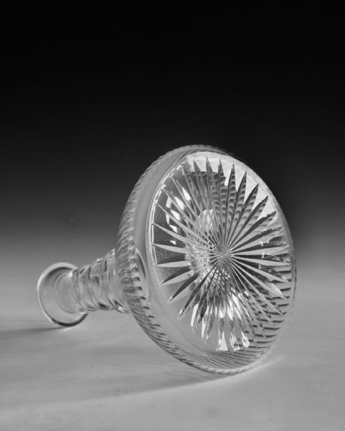 ANTIQUE GLASS SHIP'S DECANTERS PAIR ENGLISH C1830 - ADDITIONAL PHOTO 6