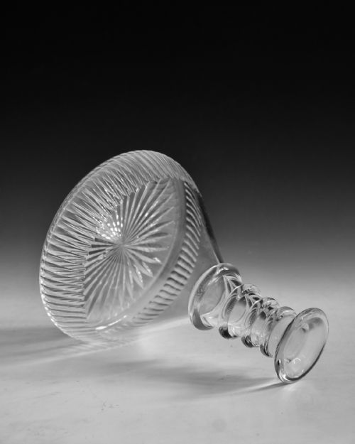 ANTIQUE GLASS SHIP'S DECANTERS PAIR ENGLISH C1830 - ADDITIONAL PHOTO 7
