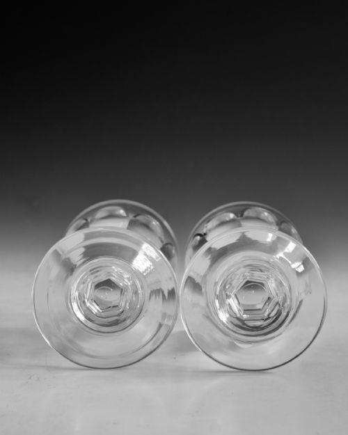 ANTIQUE GLASS RUMMERS PAIR C1860 - ADDITIONAL PHOTO 6