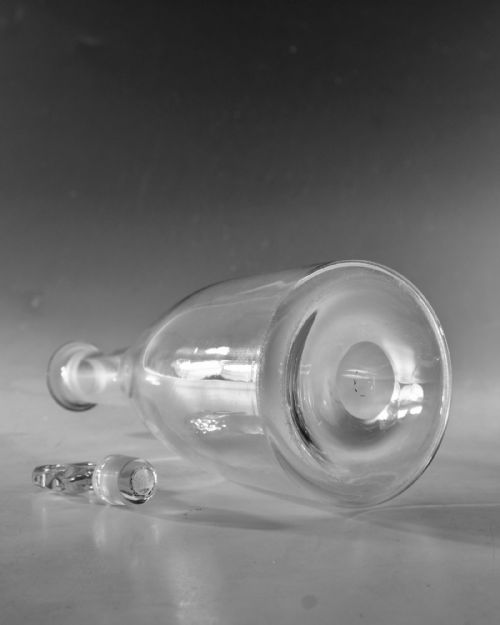 ANTIQUE GLASS DECANTER MALLET ENGRAVED PORT ENGLISH C177080 - ADDITIONAL PHOTO 2