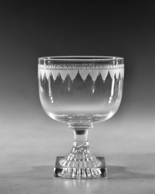 ANTIQUE GLASS PAIR OF RUMMERS ENGLISH C1810 - ADDITIONAL PHOTO 2