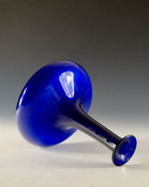 ANTIQUE GLASS BLUE MEL DECANTER C1850 - ADDITIONAL PHOTO 5