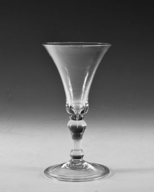 ANTIQUE GLASSINE GLASS BALUSTER ENGLISH C1730 - ADDITIONAL PHOTO 1