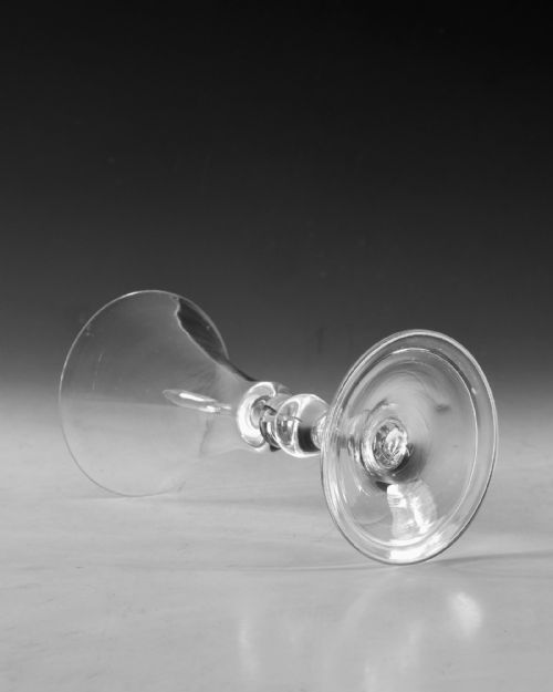 ANTIQUE GLASSINE GLASS BALUSTER ENGLISH C1730 - ADDITIONAL PHOTO 2