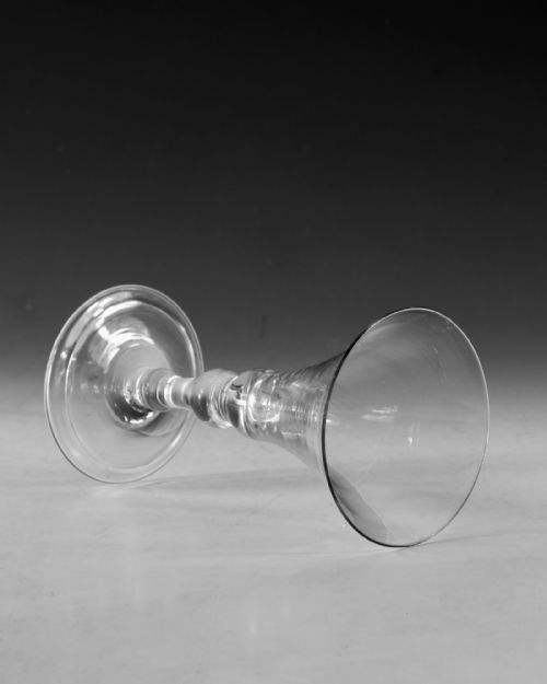 ANTIQUE GLASSINE GLASS BALUSTER ENGLISH C1730 - ADDITIONAL PHOTO 3