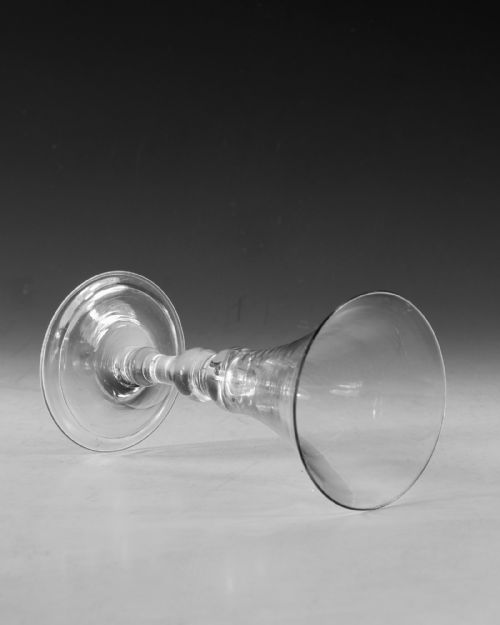 ANTIQUE GLASSINE GLASS BALUSTER ENGLISH C1730 - ADDITIONAL PHOTO 4
