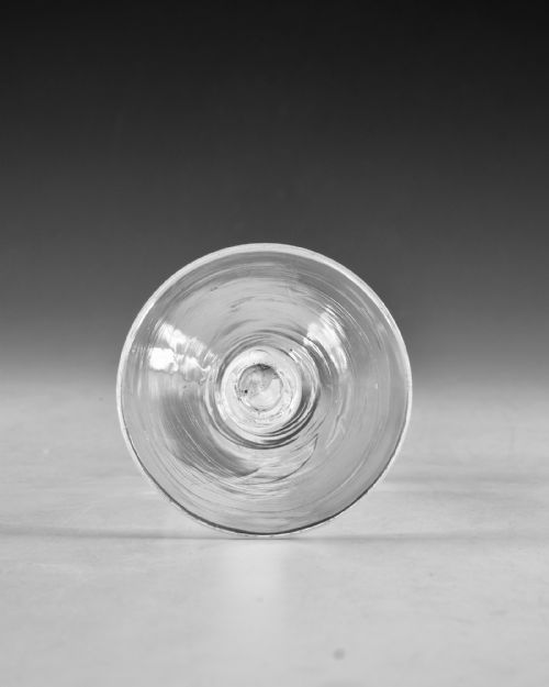 ANTIQUE GLASS OPAQUE TWIST WINE GLASS ENGLISH C1765 - ADDITIONAL PHOTO 5