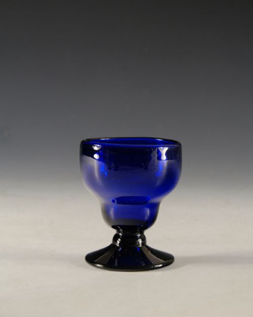 ANTIQUE GLASS BONNET GLASS BLUE ENGLISH C1780 - ADDITIONAL PHOTO 1