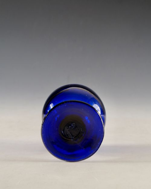 ANTIQUE GLASS BONNET GLASS BLUE ENGLISH C1780 - ADDITIONAL PHOTO 4