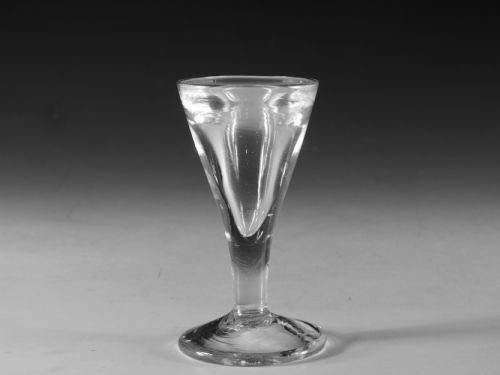 antique glass deceptive dram glass english c1790 - CATEGORY: ANTIQUE GLASS - DATED 18TH CENTURY