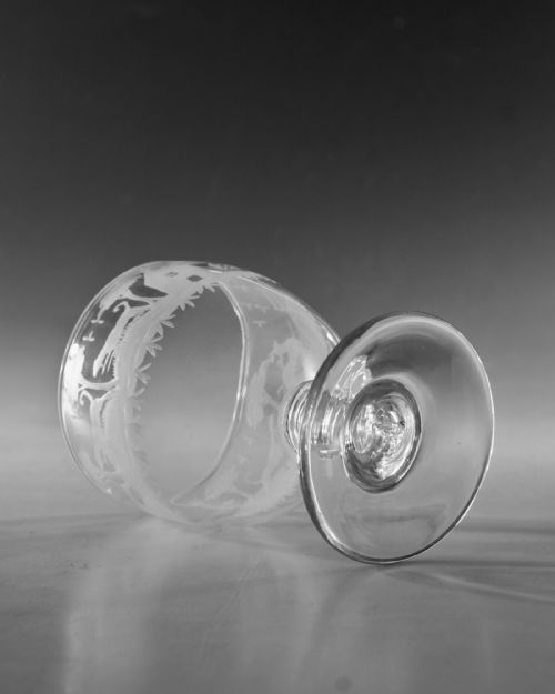 ANTIQUE GLASS RUMMER HUNTING ENGLISH C1810 - ADDITIONAL PHOTO 7