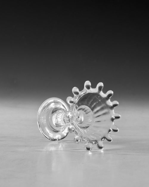 ANTIQUE GLASS SWEETMEAT GLASS ENGLISH C1750 - ADDITIONAL PHOTO 3