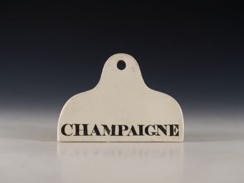 bin label champaigne english early 19th century - CATEGORY: ANTIQUE CERAMICS - DATED 19TH CENTURY