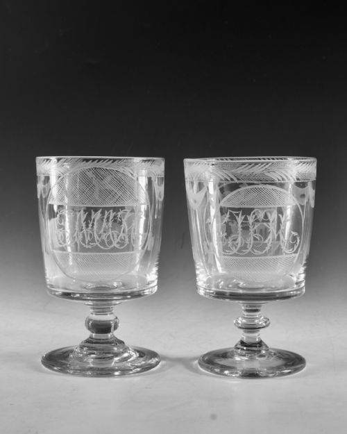 PAIR OF MARRIAGE RUMMERS ENGLISH C1810 - ADDITIONAL PHOTO 2