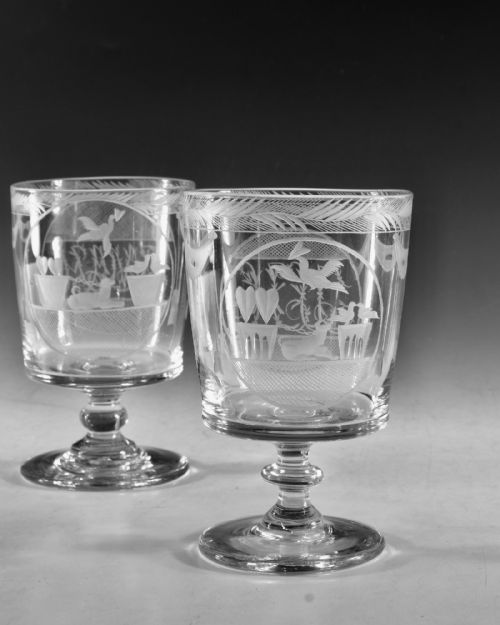 PAIR OF MARRIAGE RUMMERS ENGLISH C1810 - ADDITIONAL PHOTO 4