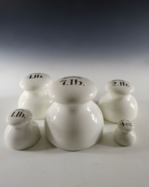 PORCELAIN WEIGHTS 7LB 4LB 2LB 1LB AND 4 OZ - ADDITIONAL PHOTO 4