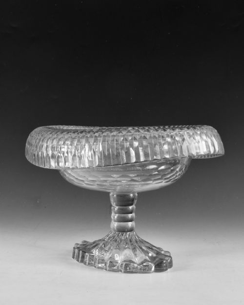 ANTIQUE GLASS IRISH TURNOVER BOWL C1790 - ADDITIONAL PHOTO 3