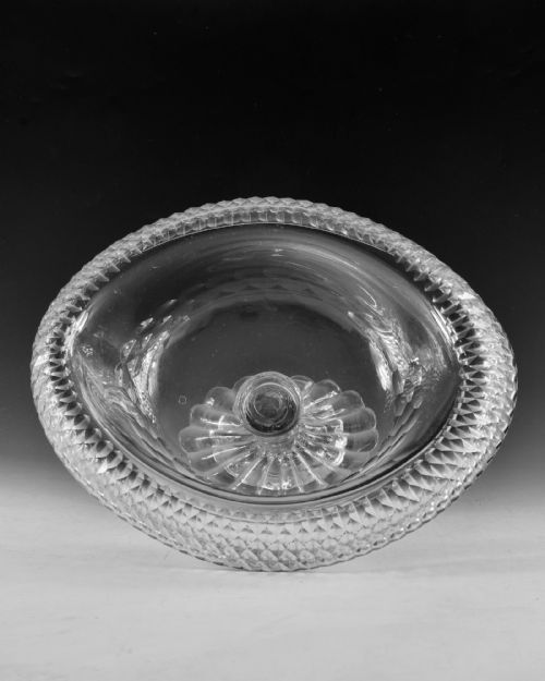 ANTIQUE GLASS IRISH TURNOVER BOWL C1790 - ADDITIONAL PHOTO 5