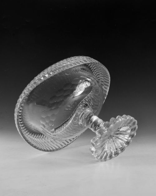 ANTIQUE GLASS IRISH TURNOVER BOWL C1790 - ADDITIONAL PHOTO 6