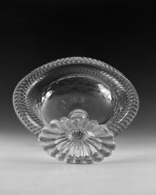 ANTIQUE GLASS IRISH TURNOVER BOWL C1790 - ADDITIONAL PHOTO 7