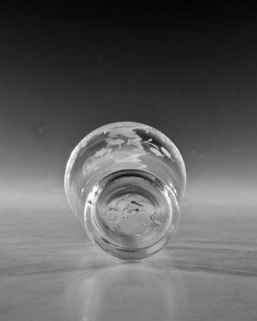 ANTIQUE GLASS TUMBLER ENGRAVED ENGLISH C1780 - ADDITIONAL PHOTO 6