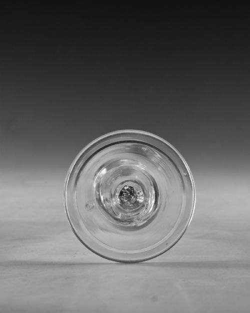 ANTIQUE GLASS BALUSTROID WINE GLASS ENGLISH C1740 - ADDITIONAL PHOTO 5