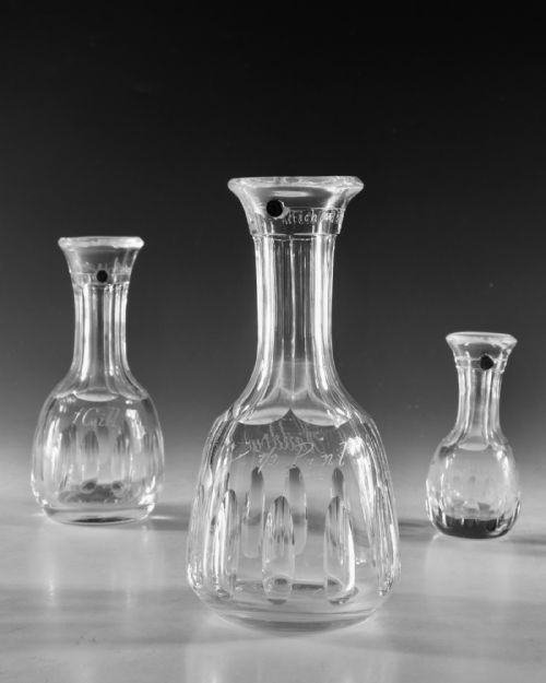 ANTIQUE GLASS SET OF FOUR SPIRIT MEASURE ENGLISH 1869 - ADDITIONAL PHOTO 3