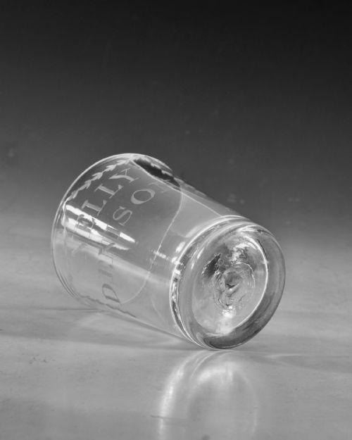 ANTIQUE GLASS PAIR OF TUMBLERS C1790 - ADDITIONAL PHOTO 4