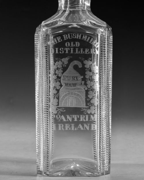 ANTIQUE GLASS BUSHMILLS WHISKEY DECANTER C1890 - ADDITIONAL PHOTO 2