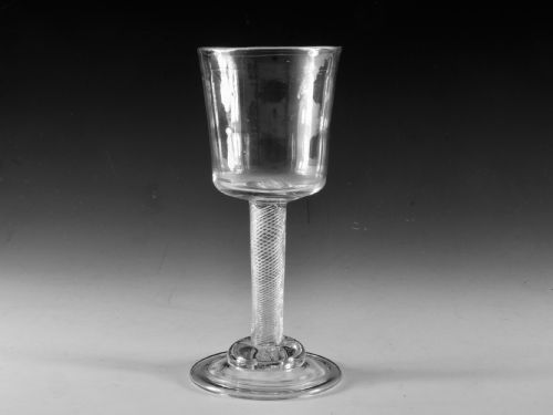 antique glass goblet air twist english c1755 - CATEGORY: ANTIQUE GLASS - DATED 18TH CENTURY