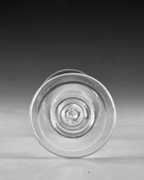 ANTIQUE GLASS GOBLET AIR TWIST ENGLISH C1755 - ADDITIONAL PHOTO 4