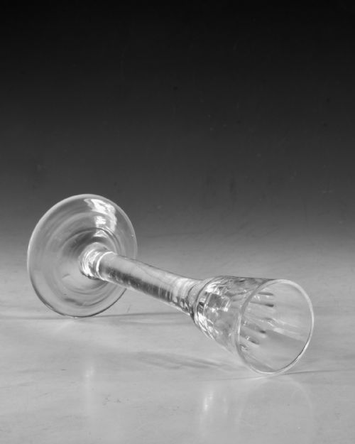 ANTIQUE GLASS CORDIAL GLASS PLAIN STEM ENGLISH C1745 - ADDITIONAL PHOTO 3