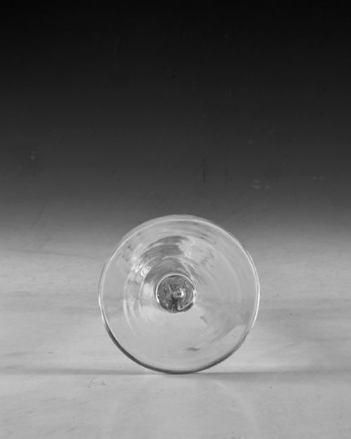 ANTIQUE GLASS CORDIAL GLASS PLAIN STEM ENGLISH C1745 - ADDITIONAL PHOTO 4