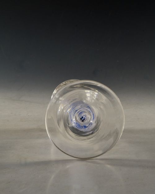 ANTIQUE GLASS BLUE COLOUR TWIST ENGLISH C1765 - ADDITIONAL PHOTO 9