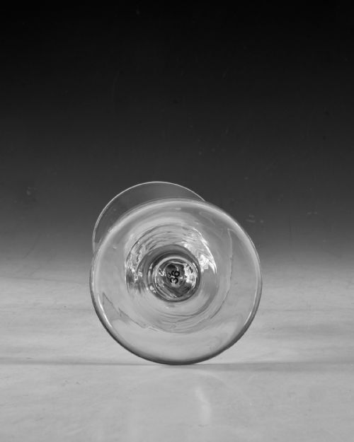 ANTIQUE GLASS BALUSTER WINE GLASS ENGLISH C1725 - ADDITIONAL PHOTO 4