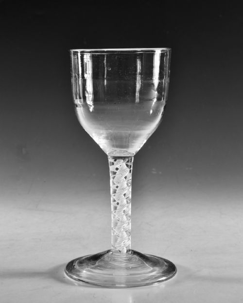 ANTIQUE GLASS RARE LYNN GOBLET C1765 - ADDITIONAL PHOTO 1