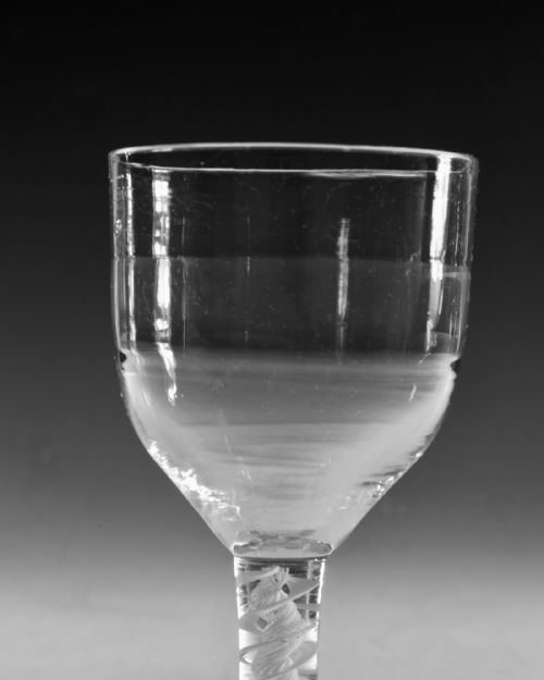 ANTIQUE GLASS RARE LYNN GOBLET C1765 - ADDITIONAL PHOTO 2