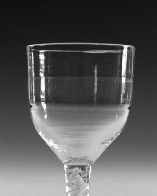ANTIQUE GLASS RARE LYNN GOBLET C1765 - ADDITIONAL PHOTO 3
