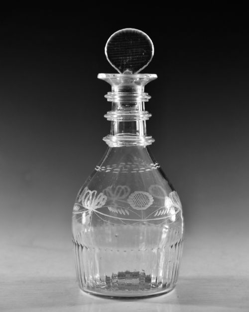 ANTIQUE GLASS DECANTER MARKED WATERLOO CO CORK - ADDITIONAL PHOTO 2
