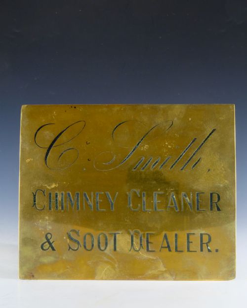 BRASS SIGN CHIMNEY CLEANER LATE 19TH CENTURY - ADDITIONAL PHOTO 1