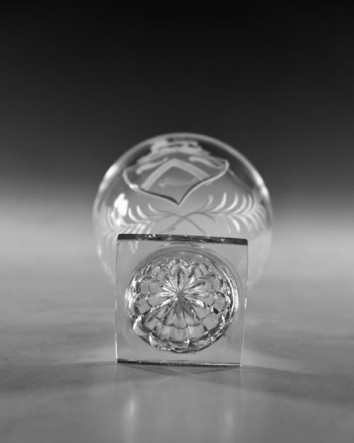 ANTIQUE GLASS RUMMER ARMORIAL ENGLISH C1800 - ADDITIONAL PHOTO 2