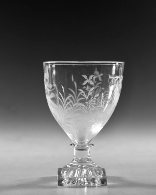 ANTIQUE GLASS RUMMER ARMORIAL ENGLISH C1800 - ADDITIONAL PHOTO 3