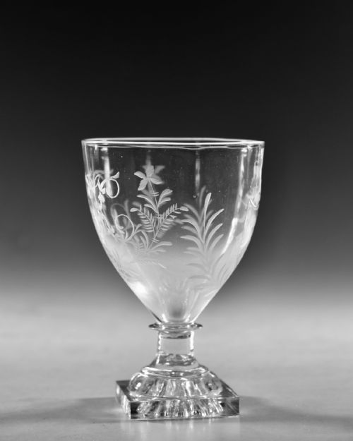 ANTIQUE GLASS RUMMER ARMORIAL ENGLISH C1800 - ADDITIONAL PHOTO 5